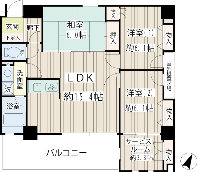 グッドビュー川崎 間取り