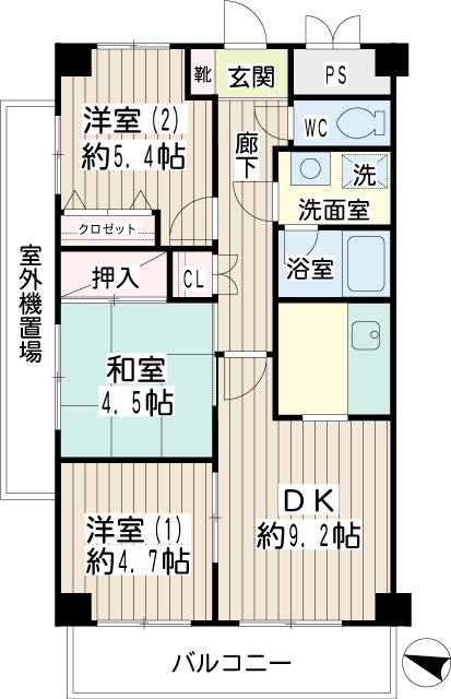 グランシャリオ｜東古市場 間取り