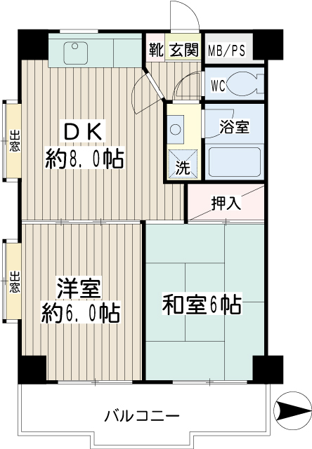 グレースピア・ヤワタ 間取り