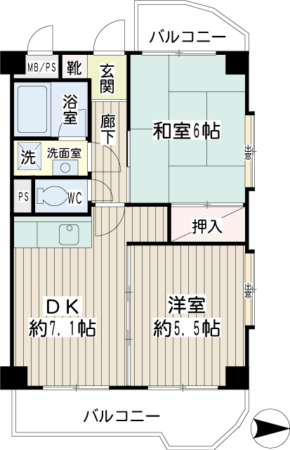 グレースピア・ヤワタ 間取り
