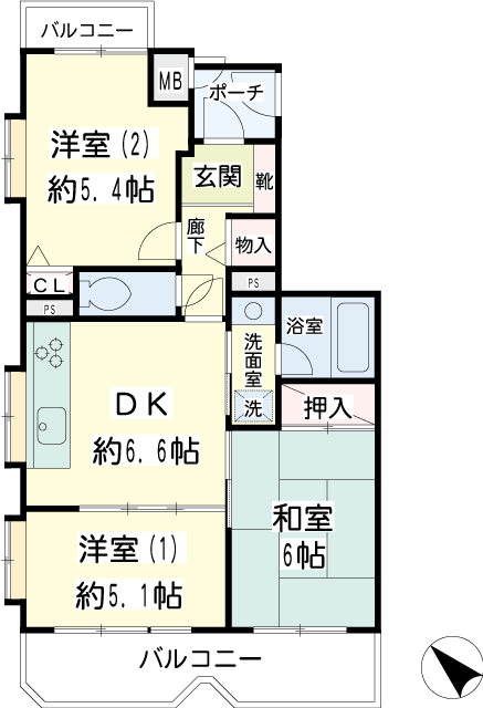 ナイスアーバン鶴見本町通第２ 間取り