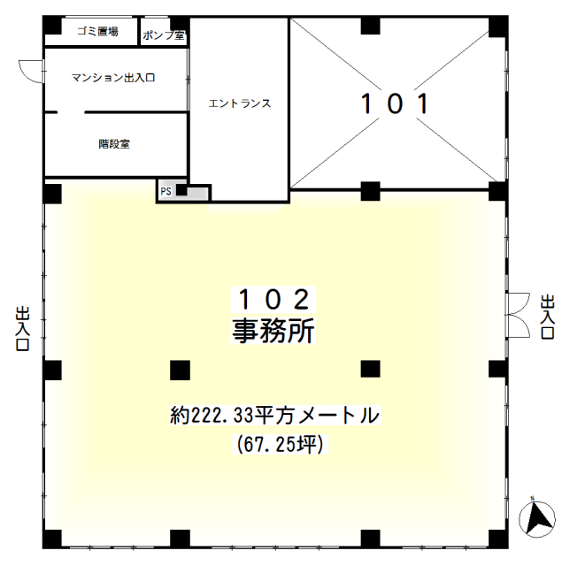第１１６新井ビル｜店舗 間取り