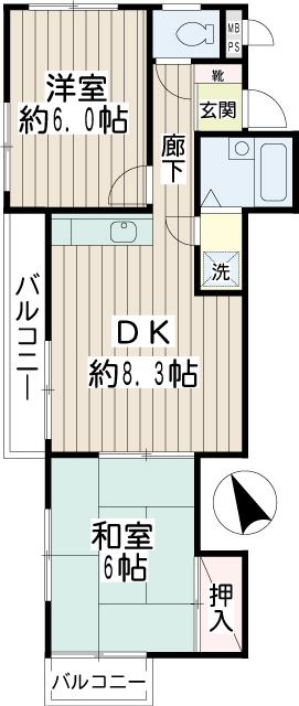 カーサ妙蓮寺１ 間取り
