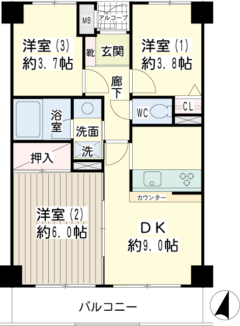 ＮＩＣＥアーバン川崎小田 間取り