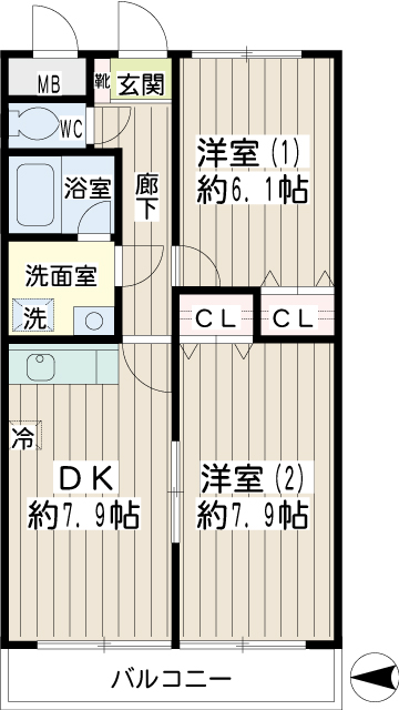 ハレマハナ川崎ＥＡＳＴ 間取り