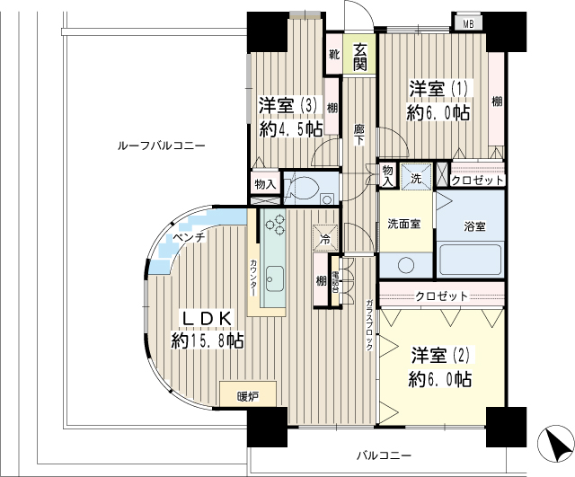 ダイアパレス川崎駅前通り 間取り