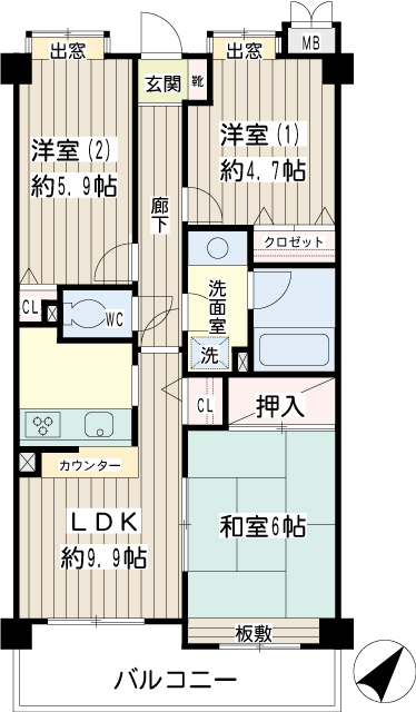 アルティーム大森西壱番館 間取り