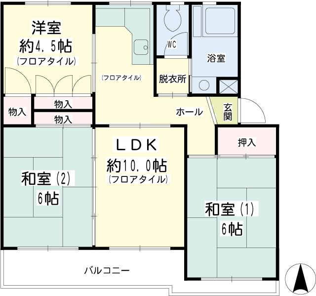 市公社市沢団地３号棟 間取り
