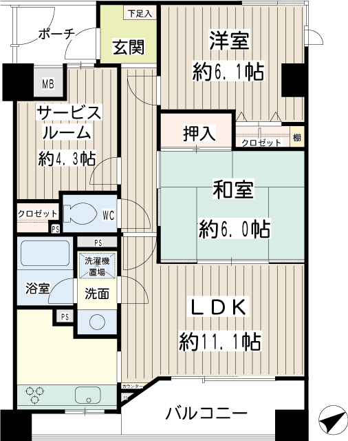 ナイスステージ保土ヶ谷 間取り