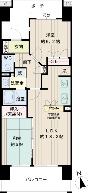 オーベルグランディオ萩中サウスウイング 間取り