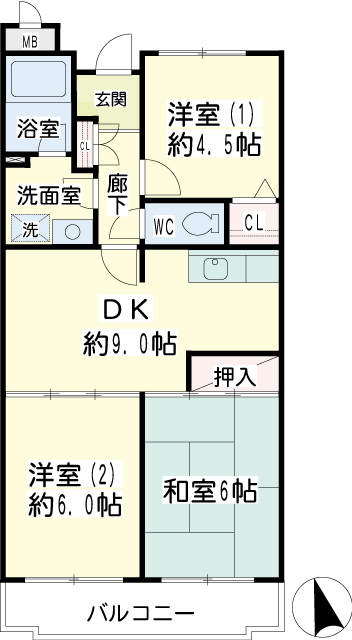 グラスィア新川崎 間取り