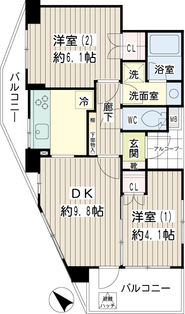 ナイスシティアリーナ横濱鶴見 間取り