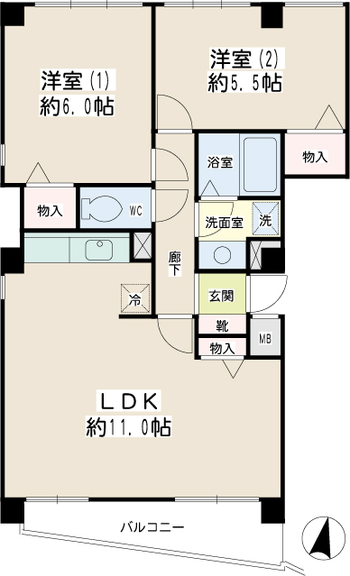 レーベンス松風 間取り