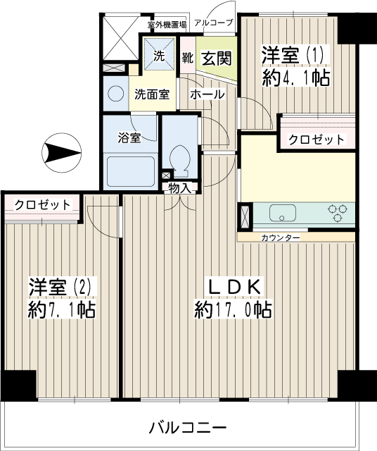 ナイスアーバンステイツ川崎 間取り