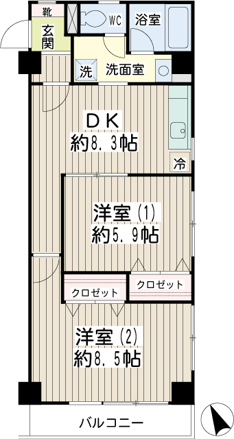 マンション花家 間取り