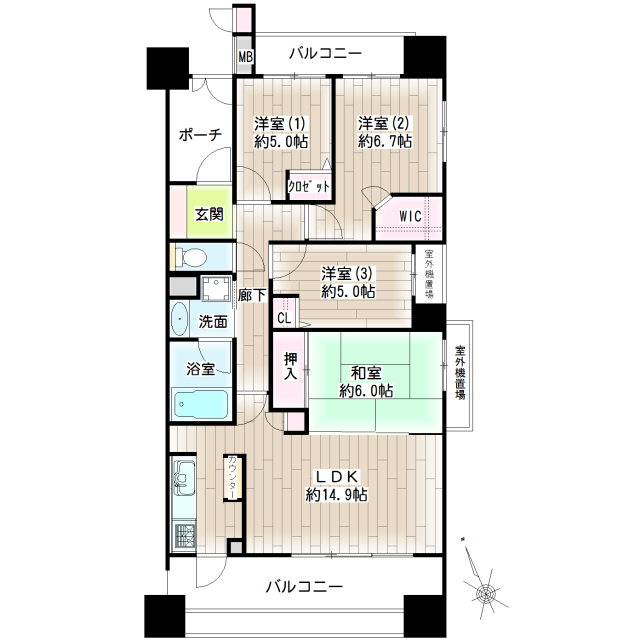 クレッセント鶴見中央シーズニア 間取り