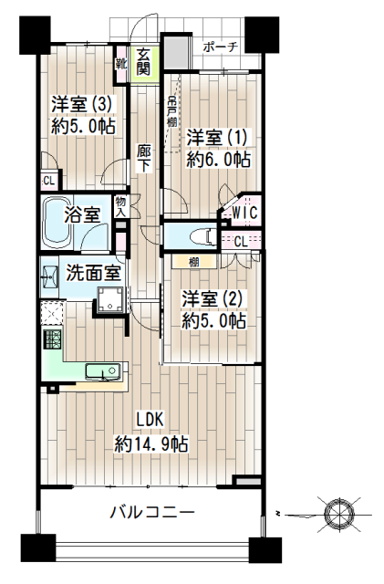 プラウド横浜鶴見 間取り