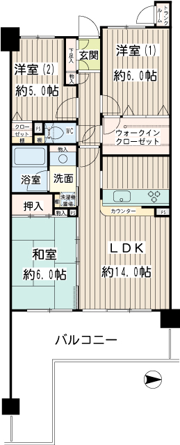 クレストフォルム横浜リヴァシス 間取り