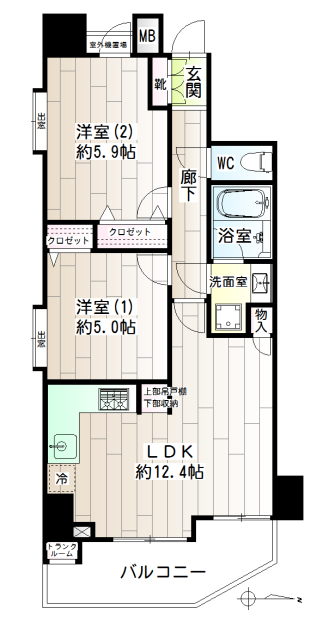 グランベル川崎南幸町デュアルステージ 間取り