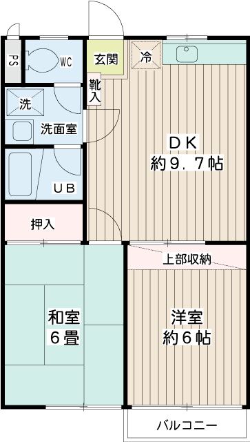 ビー・ハイブ岸谷 間取り