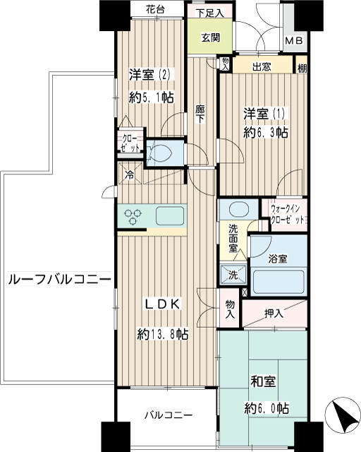 リブゼ横浜クレインコート 間取り