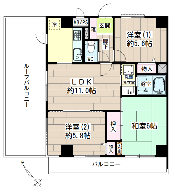 ニックライブハイム上末吉 間取り