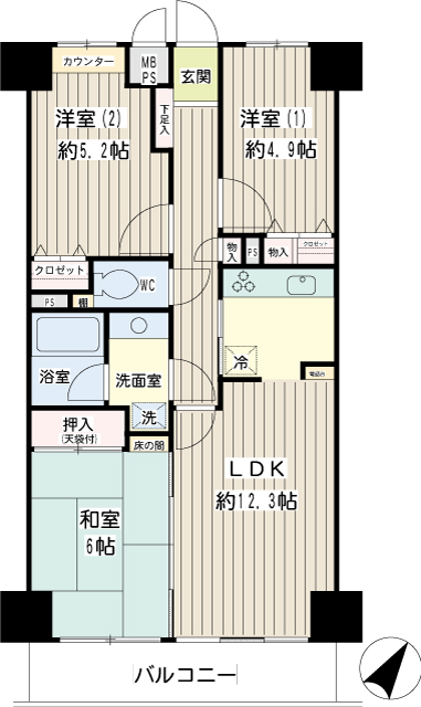 ネオマイム磯子 間取り