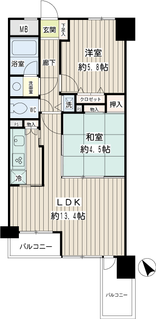ピュアシティ横浜６ 間取り