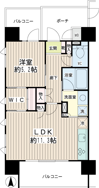 コスモヴィータ蒲田アイリススクエア 間取り
