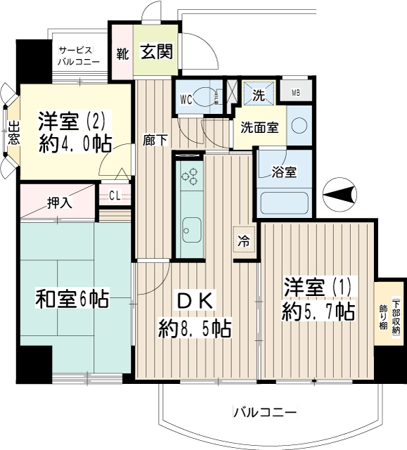 プライムコート鶴見 間取り