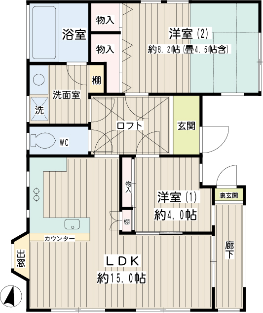 Ｋ－２ 間取り