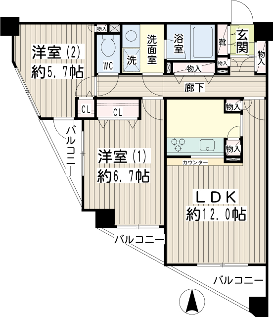 ソオワ川崎ウエスト 間取り