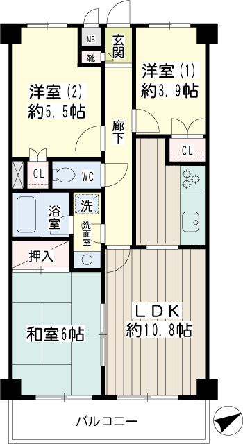 サンライズ鶴見 間取り