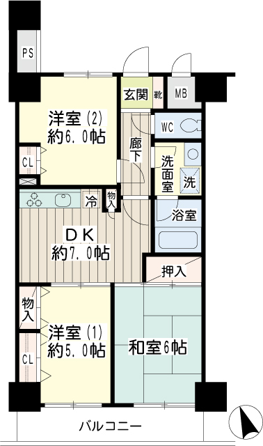 ダイアパレス鶴見中央 間取り