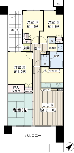 ヨコハマオールパークス第三街区 間取り