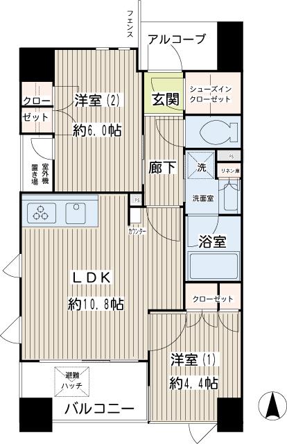 イクシア横浜鶴見　ステーションフロント 間取り